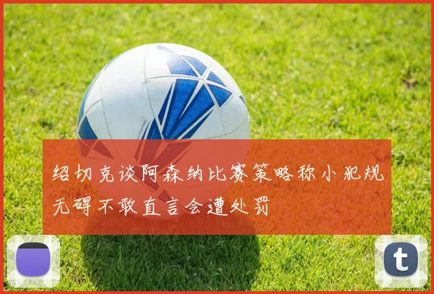 绍切克谈阿森纳比赛策略称小犯规无碍不敢直言会遭处罚